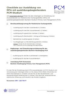 Primary Care Management Checkliste